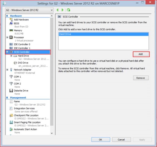 Configuring a Shared Virtual Hard Disk