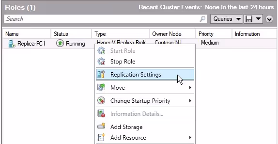 Hyper-V Failover Cluster as a Primary or Replica Server