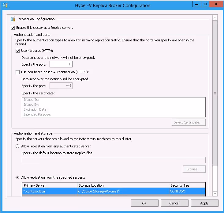 Configuring and Managing Hyper-V Replica